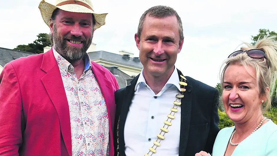 Enjoying the event were Eoin Ryan (best dressed man), Maeve Hurley (best dressed lady) with the president of Skibbereen Lions Club Kevin Fitzgerald