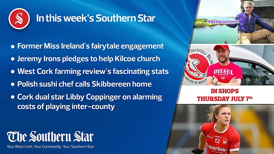 In this week's Southern Star: Former Miss Ireland's fairytale engagement, Jeremy Irons pledges to help Kilcoe church, Polish sushi chef calls Skibbereen home Image