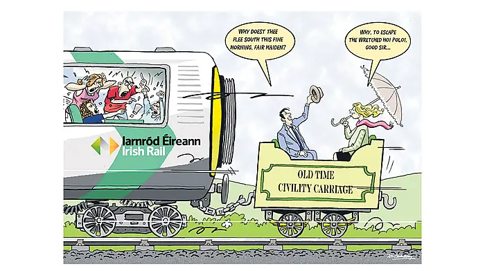 COLM TOBIN: Heuston, we’ve got a problem – with all the racket on the train Image