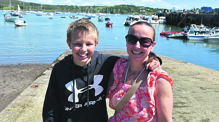 Brendan Munroe and Aine Byrne were enjoying the wonderful sunshine in Schull last Sunday afternoon (Photo: Anne Minihane)