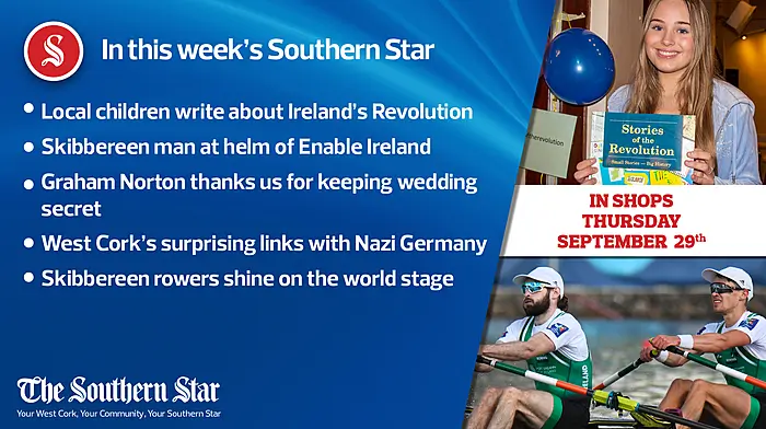 In this week's Southern Star: Local children write about Ireland's Revolution, West Cork's surprising links to Nazi Germany, Skibbereen rowers shine on the world stage Image