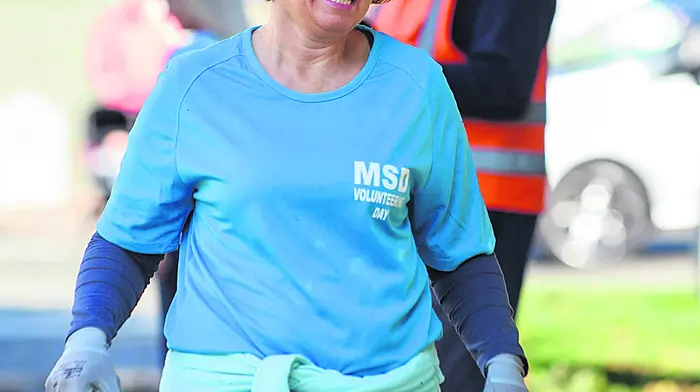 MSD Brinny team member Jean O’Brien helping out Bandon Tidy Towns as part of their annual volunteering day. (Photo: Daragh Mc Sweeney/Provision)