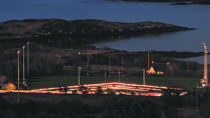The triple A lights for Ashling, Adrigole and Aidan.