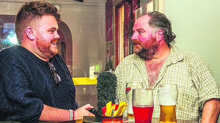 Donie interviewing fisherman Alan Carleton in O’Donoghue’s.