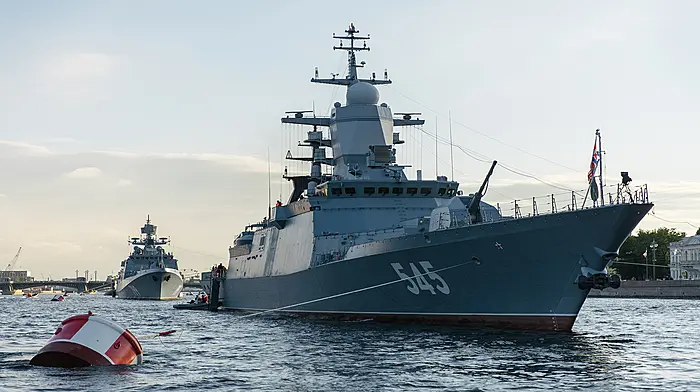 WATCH: The foreign military vessels spotted off the Irish coast Image