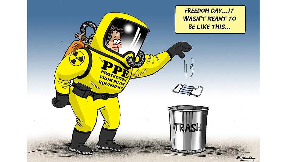 COLM TOBIN: Unmasking for a modest Freedom Day while Putin wages his war Image