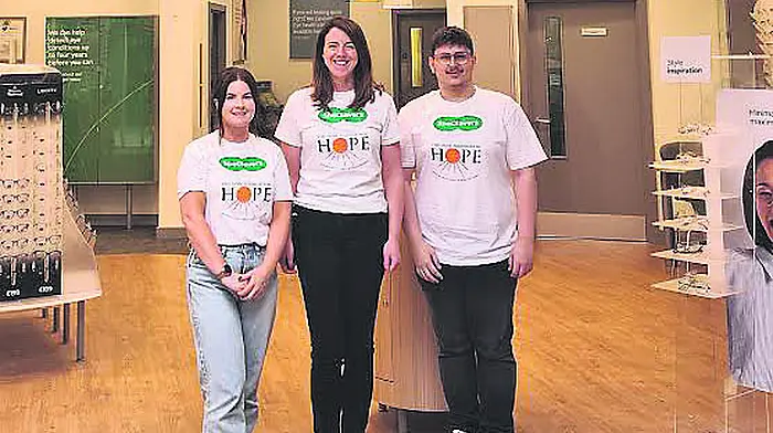 Specsavers Bandon staff to walk 500k steps in aid of The Hope foundation Image