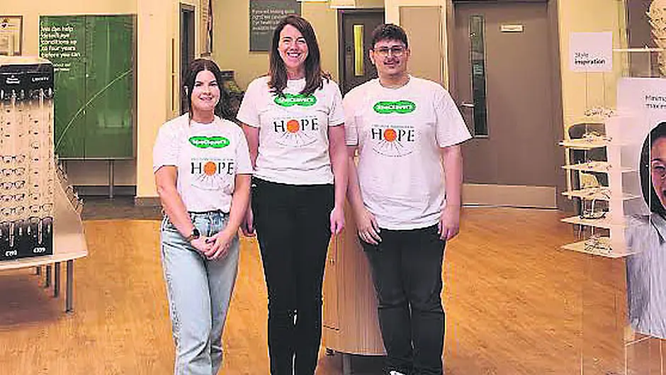 Specsavers Bandon staff to walk 500k steps in aid of The Hope foundation Image