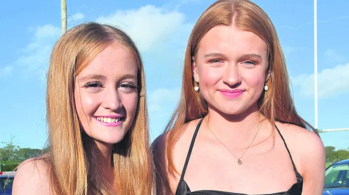Holly Brickley, Drimoleague and Megan Fitzgerald, Skibbereen heading off to the Foroige Ball in Cork city. 						             (Photo: Anne Minihane)