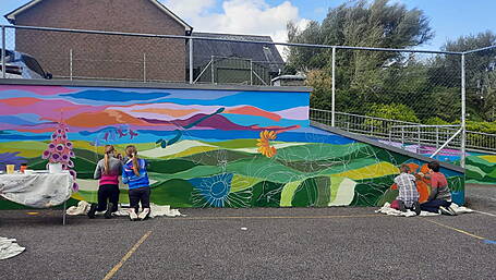 Wildflower mural unveiled at local school Image
