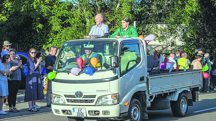 Below: Kilbrittain sports stars  Martin O’Mahony and Nicola Tuthill were the grand marshalls at the fancy dress parade at Kilbrittain Festival.(Photos: Gearoid Holland)