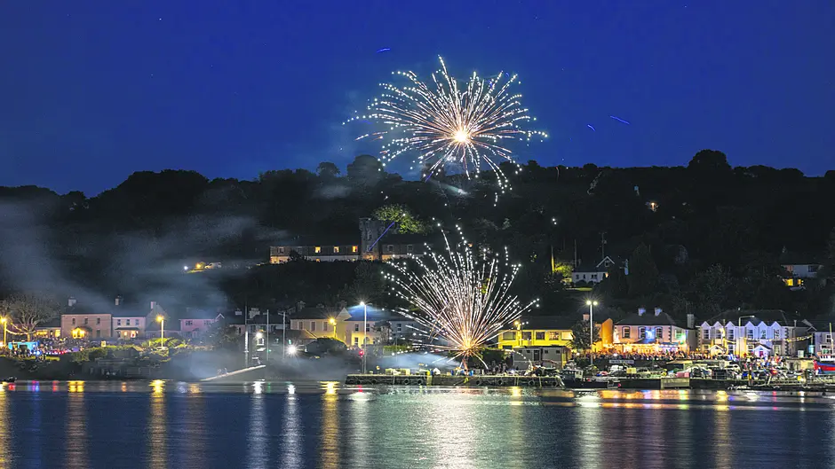 The spectacular fireworks display in full swing at Courtmacsherry Bay over the weekend. (Photo: Gearoid Holland)