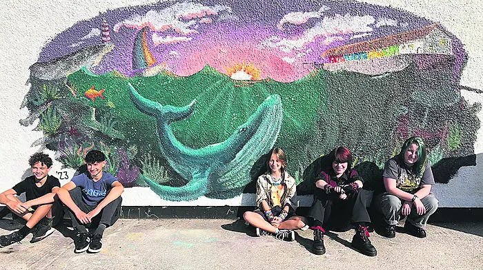 Teens’ whale of a time with Kinsale mural Image