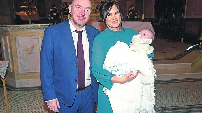 At the christening of baby Joshua Wilmot were parents Kevin Wilmot and Caroline Horgan. (Photo: Denis Boyle)