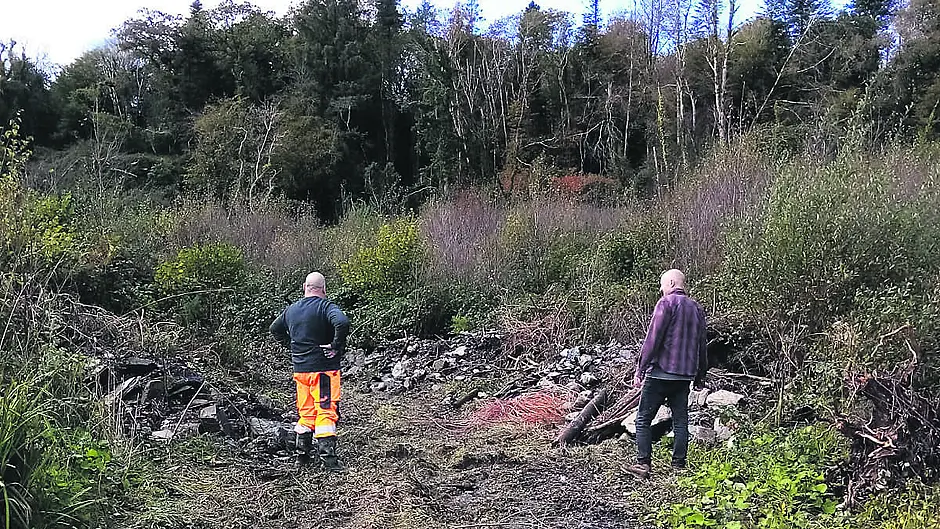 Rubble was dumped in local woods Image