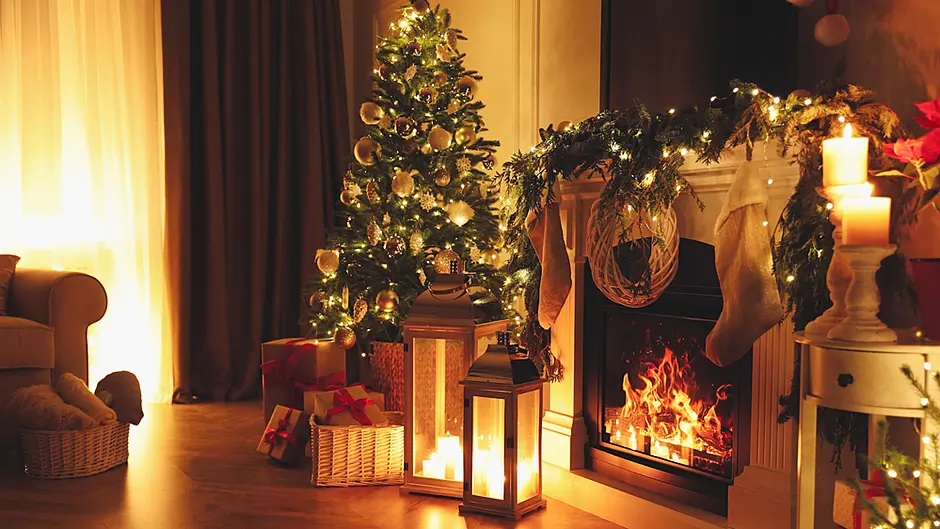 Home is where the hearth is at Christmas Image