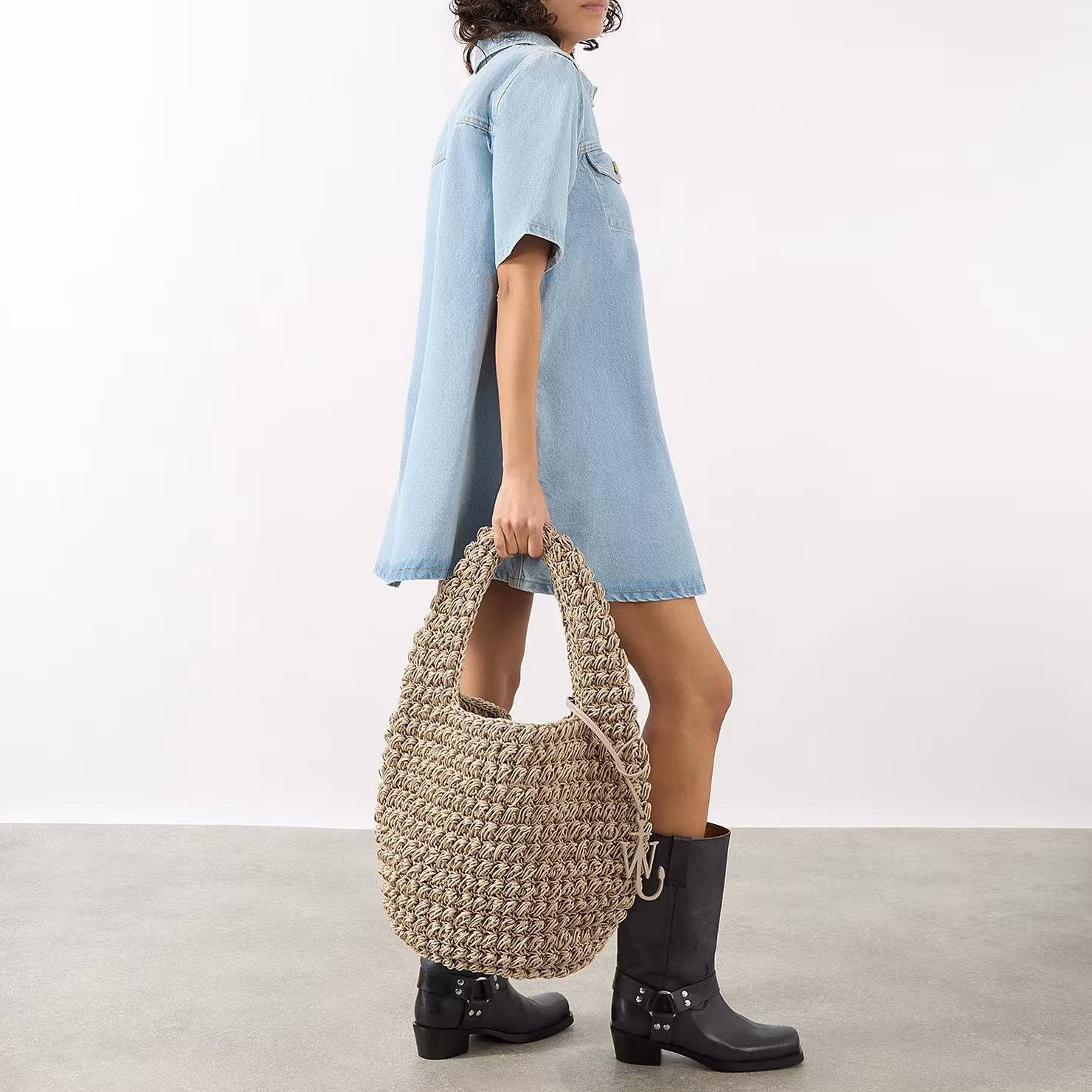 Double strap basket bag, € 59.99, at Mango