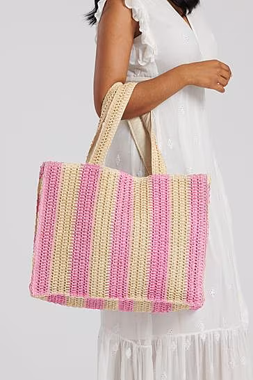 Double strap basket bag, € 59.99, at Mango