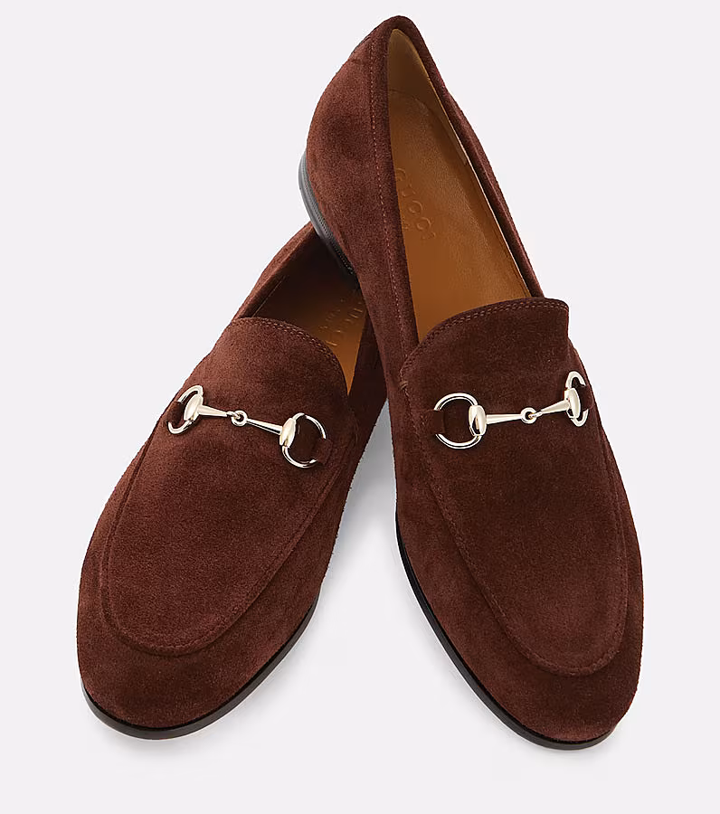 GUCCI-Jordaan-horsebit-detailed-suede-loafers