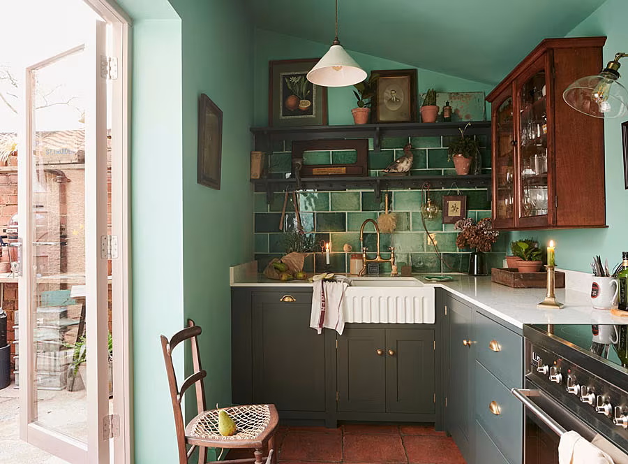 Kitchen---small-green-kitchen-