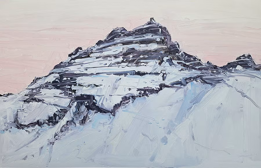 AL---Snjó-Mountain,-61-x-96-cm,-Oil-on-Paper