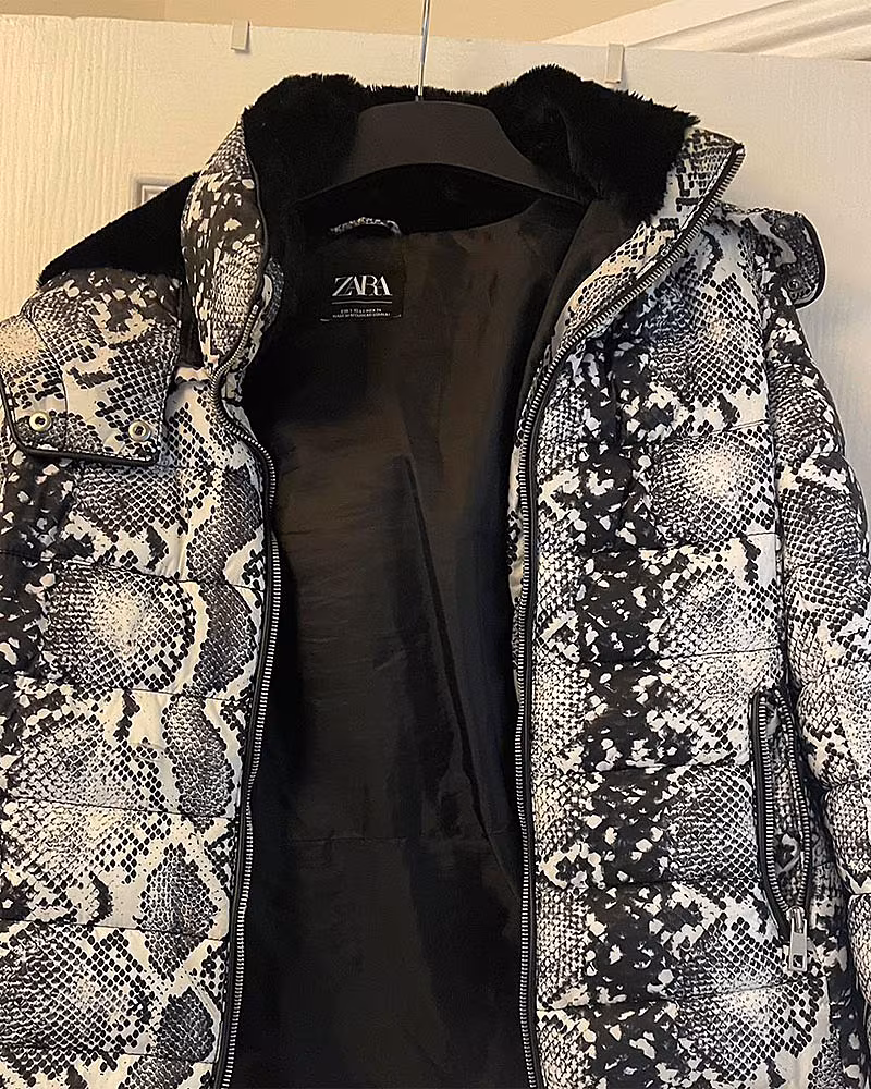 Zara snakeskin jacket Depop