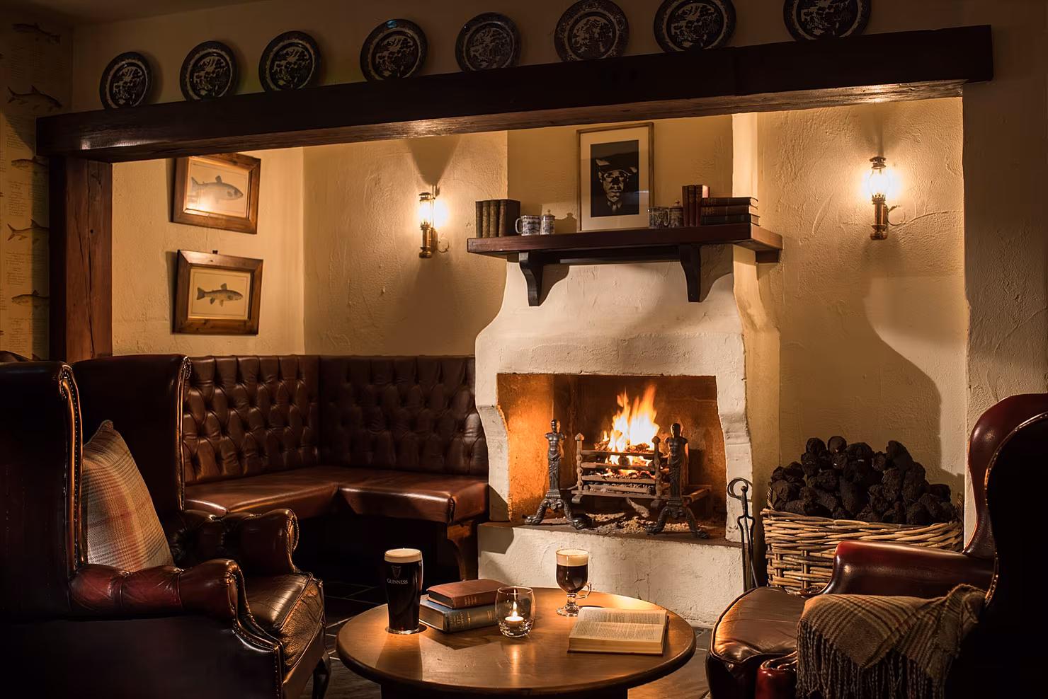 Bushmills Inn, Co Antrim - fireplace