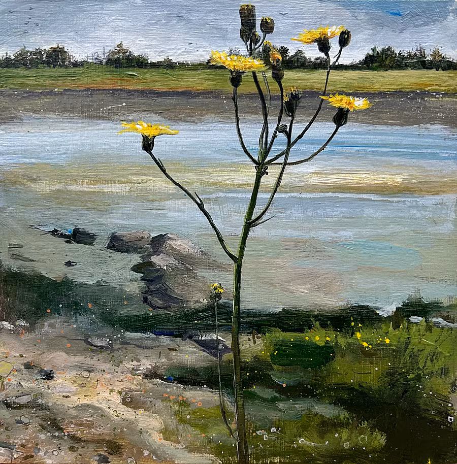 Janet-Murran-A-yellow-dance-II-2024-20x20x4cm-acrylic
