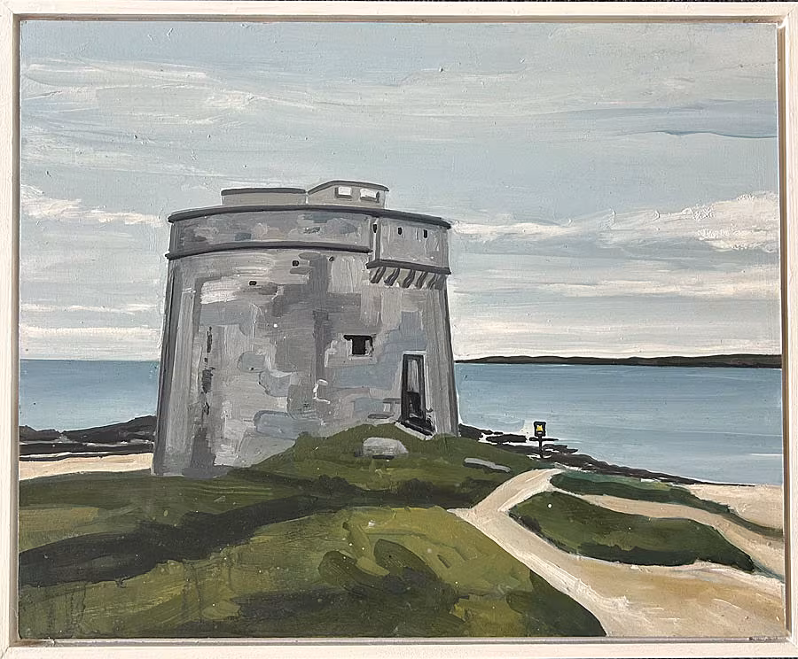 David-Fox-Martello-Tower-Donabate-Oil-on-board-33x44cm