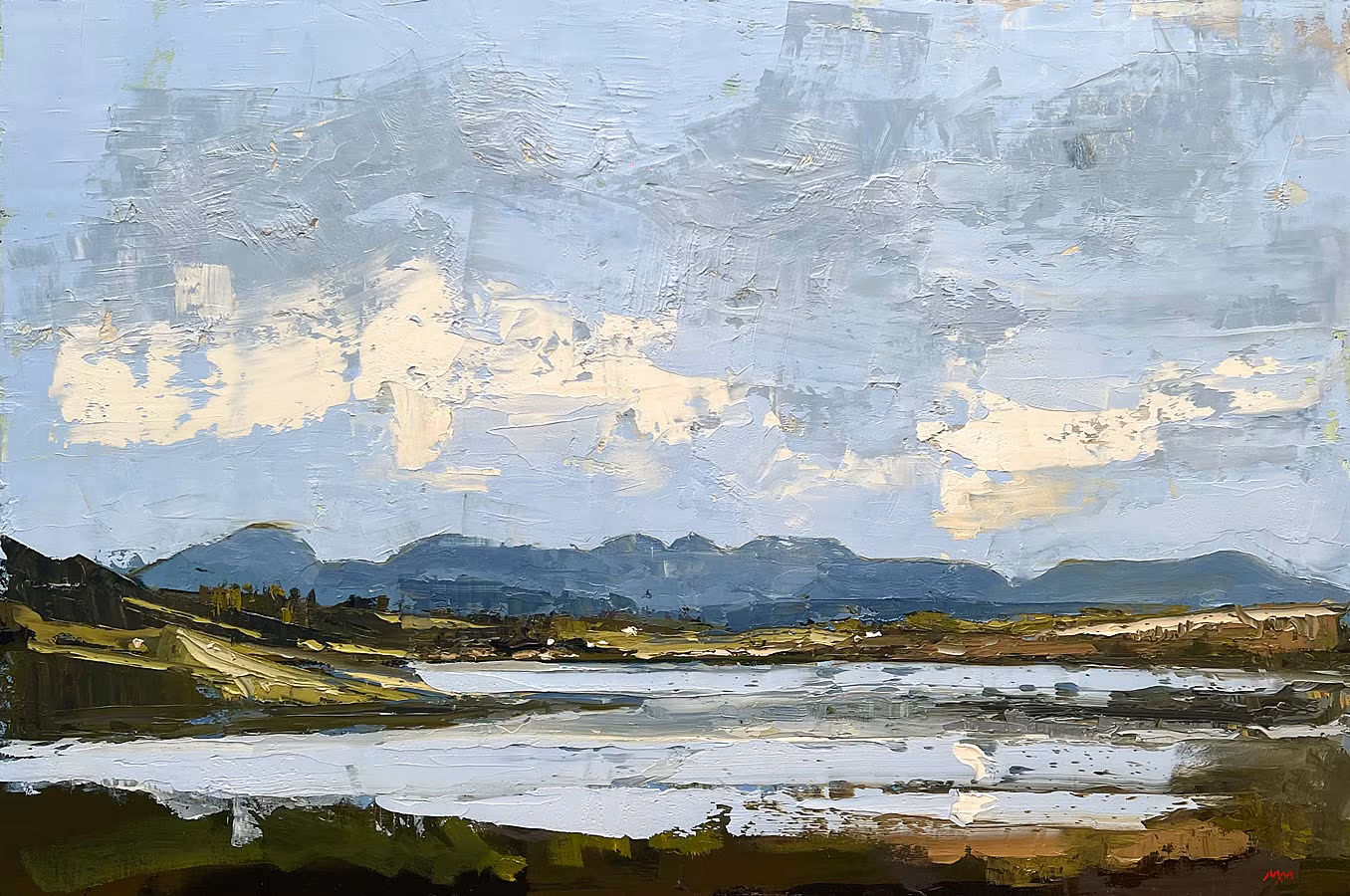 Martin-Mooney-Ballynakill-Lough-Oil-On-Panel