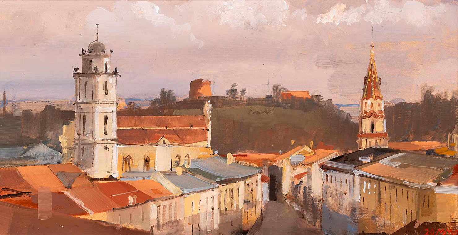 View-of-Vilnius,-Lithuania,-2001
