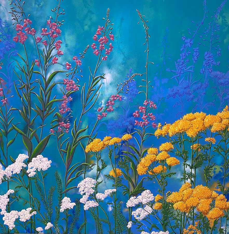 High-Summer-80X80cm-Acrylic-with-oil-glazes-on-aluminium--(1)
