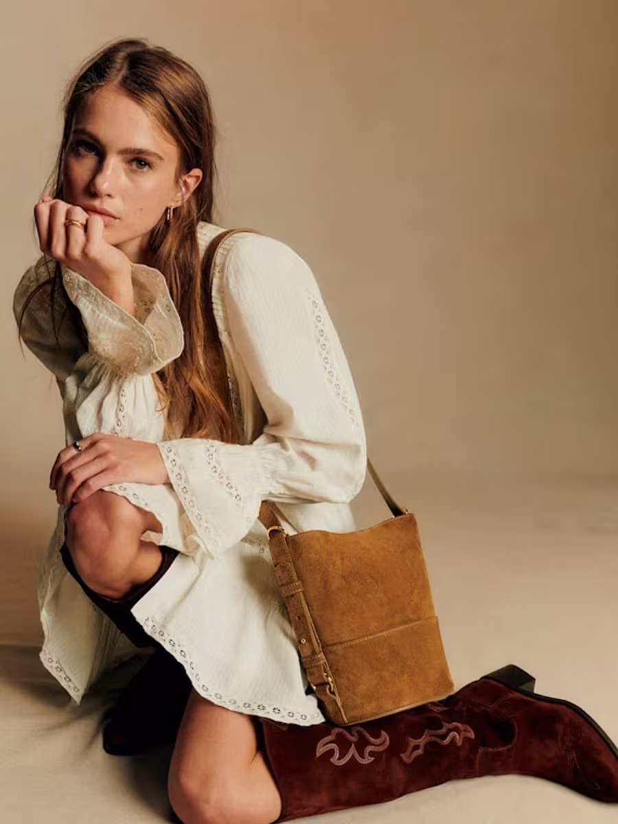 best-brown-suede-bag-under-€300-Sezane