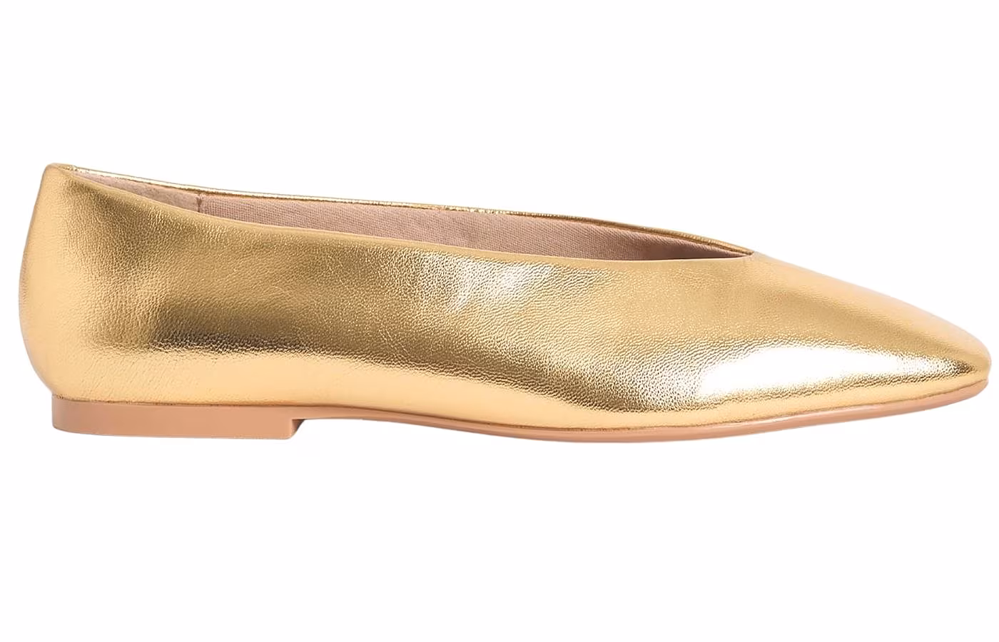 M&S GOLD BALLET FLATS