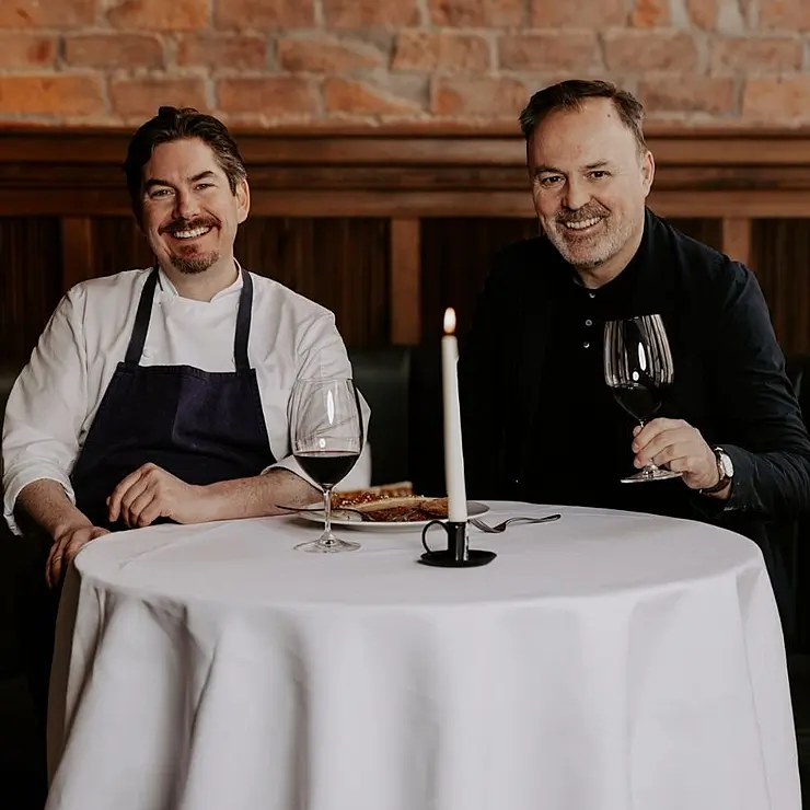 Peter McKenna with Maître D’ Kevin Dow