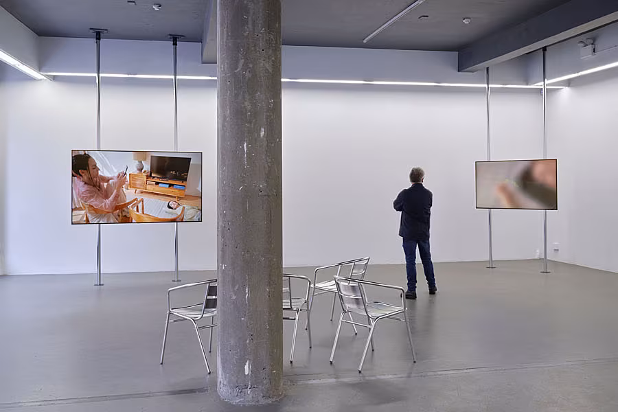 Lisa-Freeman-2-Approx-1-Second-of-a-Sweet-Kiss-five-channel-4K-film-installation-with-stereo-sound.-Solo-Exhibition-at-Temple-Bar-Gallery-+-Studio’s,-Dublin,-2024.-Commissioned-by-aemi-&-SIRIUS.-Premiered-at