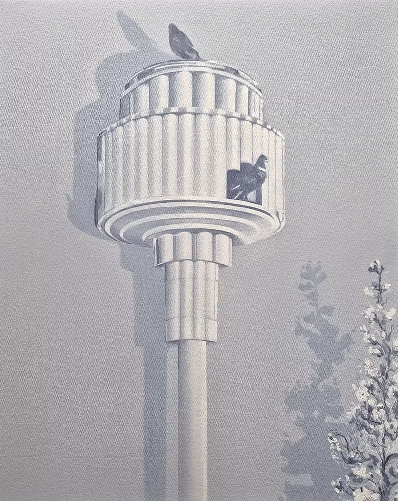 Niamh-Porter,-Birdhouse,-2026,-oil-on-canvas,-50-x-40-cm