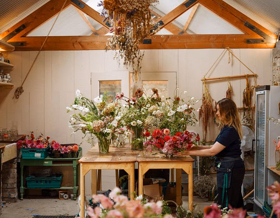Florist at work