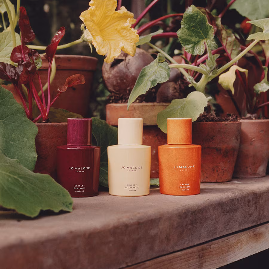 Jo-Malone-London-Veggie-Collection---Scarlett-Beetroot,-Velvety-Butternut-&-Carrot-Blossom-Colognes,-30ml