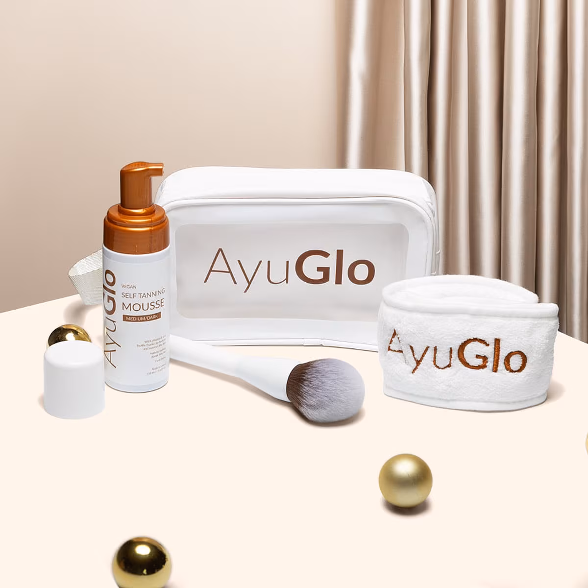 Ayu Express Glo Body Tan Medium:Dark Mousse Gift Set