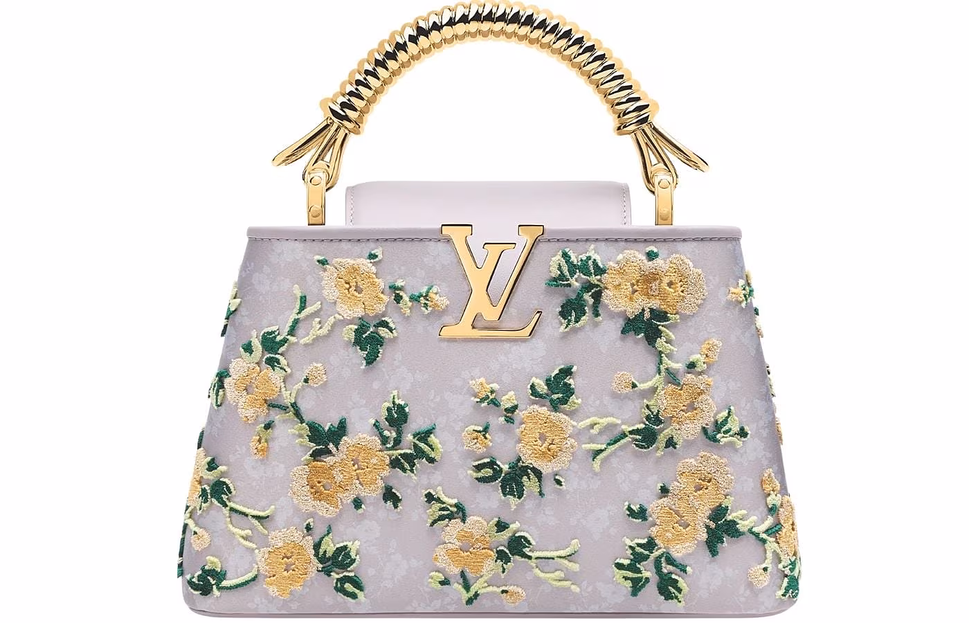 Floral Capucines BB leather handbag, LOUIS VUITTON, Brown Thomas