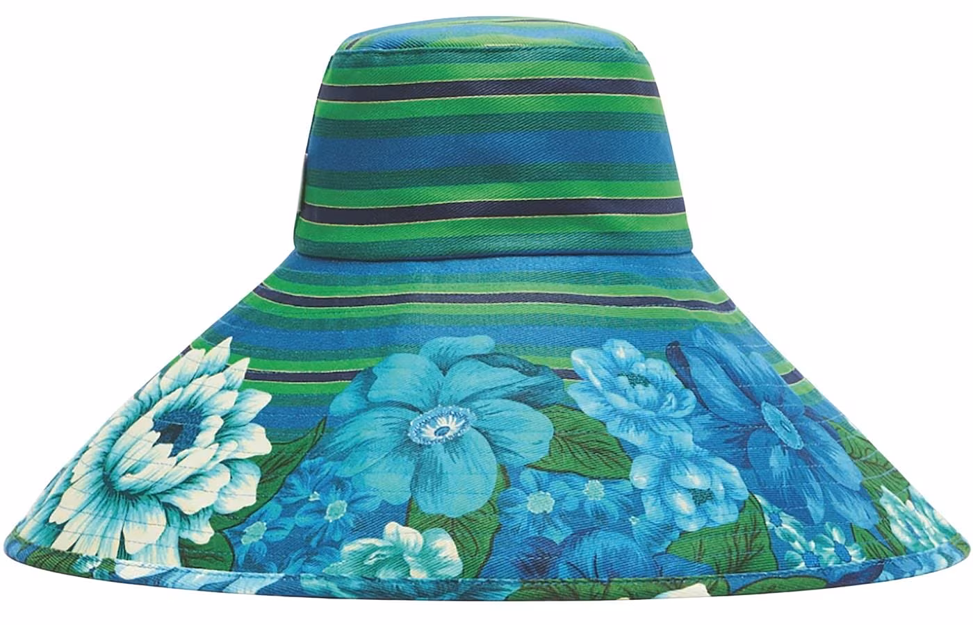 Floral Margo printed cotton canvas sun hat, ALEMAIS