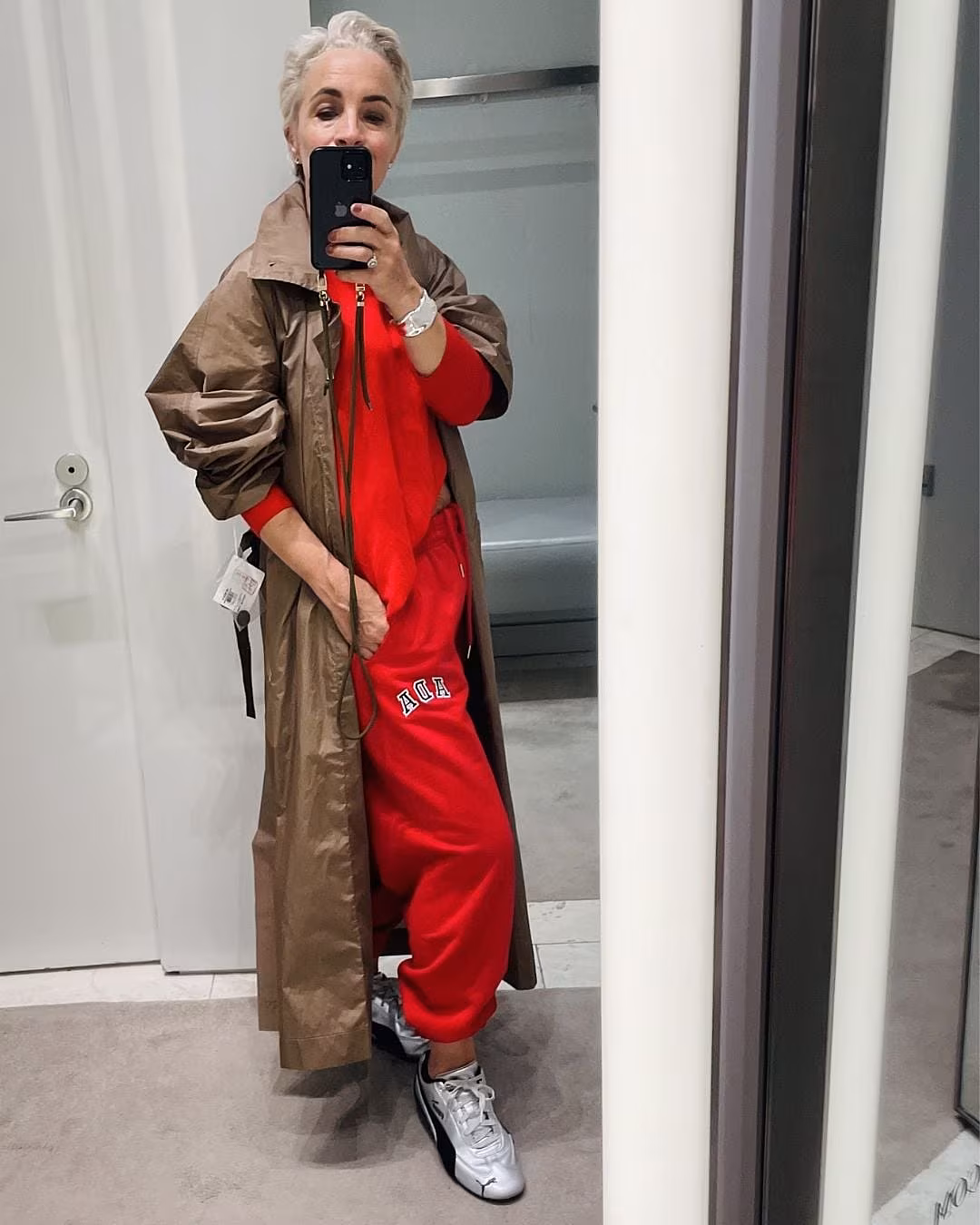 Issey Mac, ADA pants & red knit