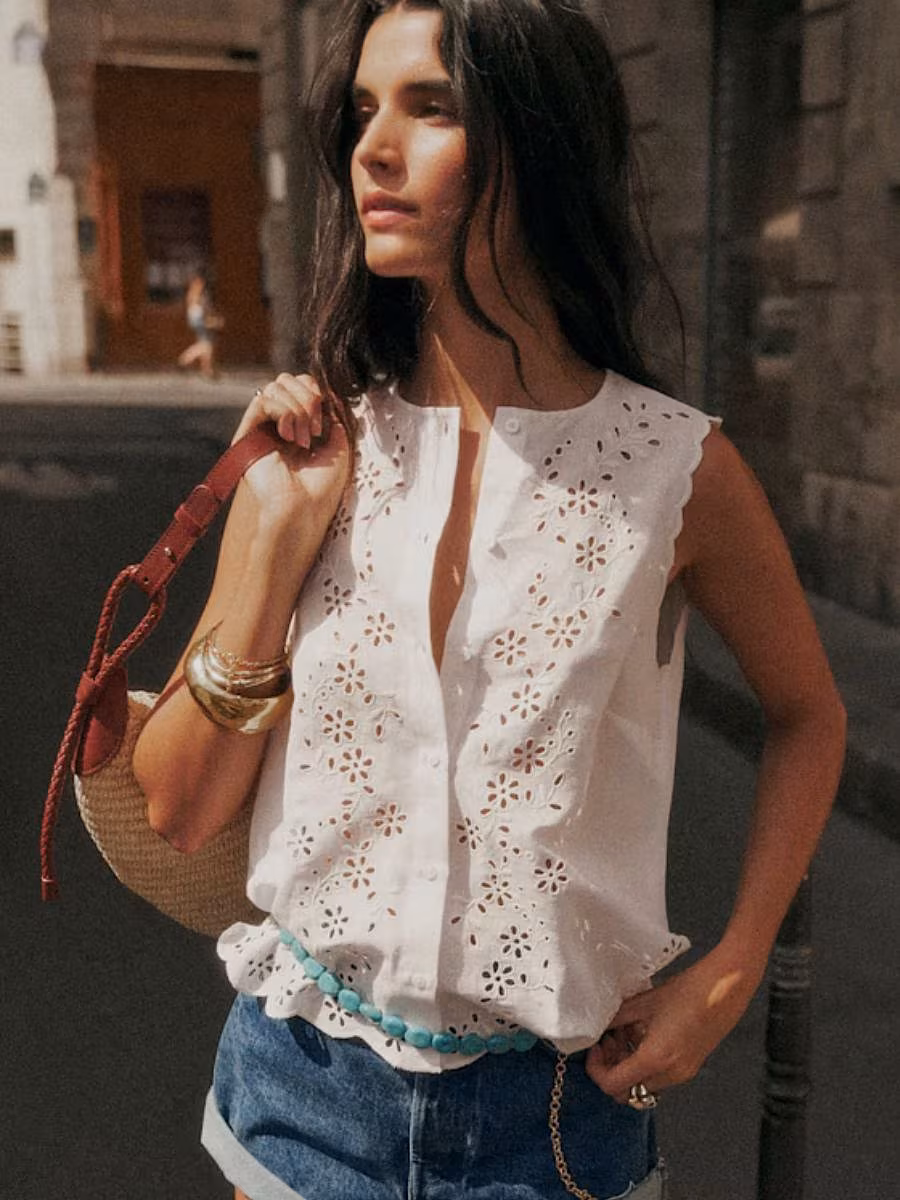 Sezane-blouse-white-French-fashion-brands