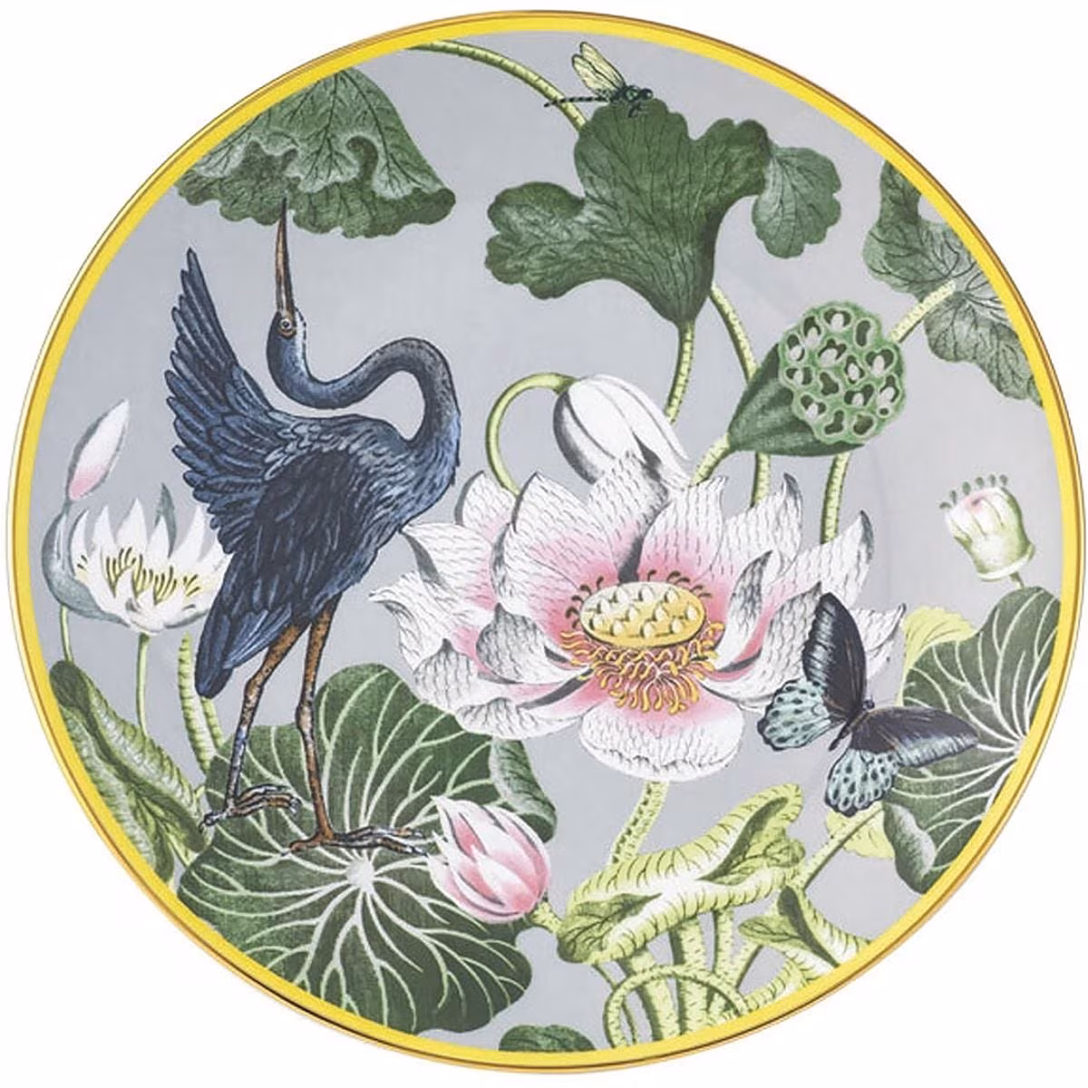 grey Wonderlust Waterlily plate