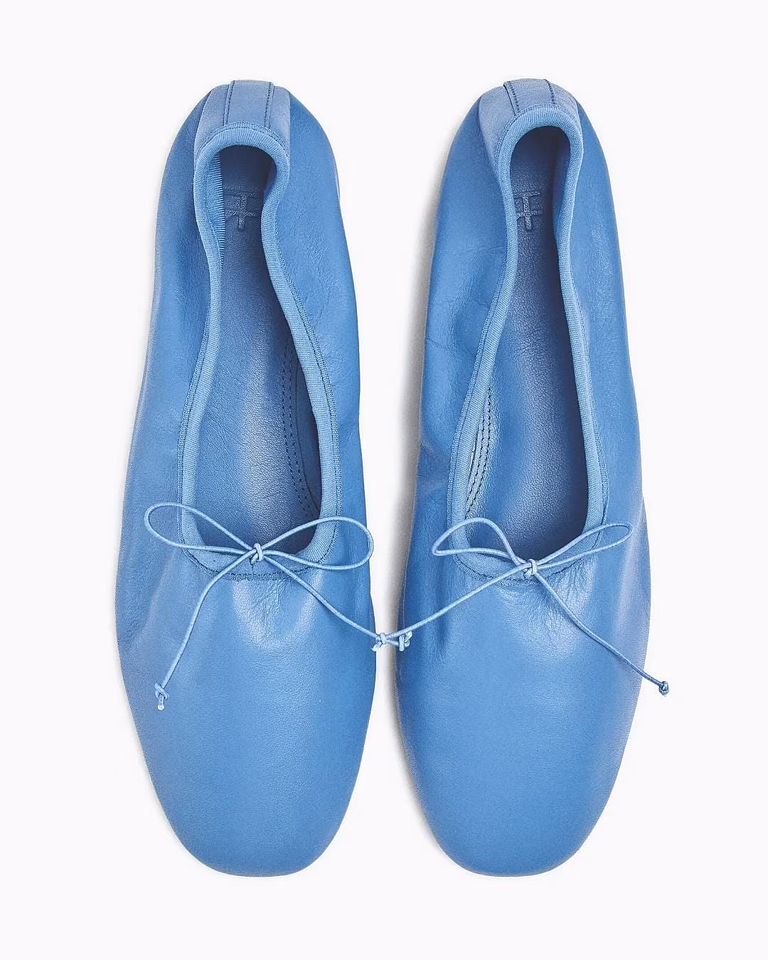Blue leather ballet flats parfois