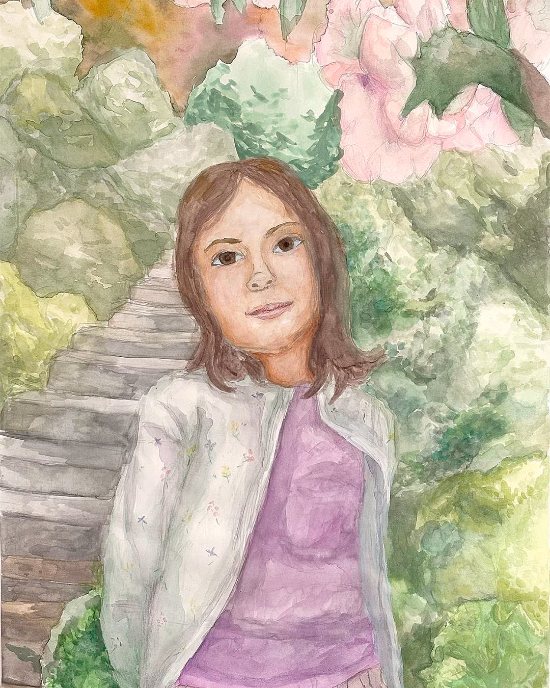 Elizaveta Egoshina (Age 9), 'Sunny Days in Mount Congreve Gardens'.