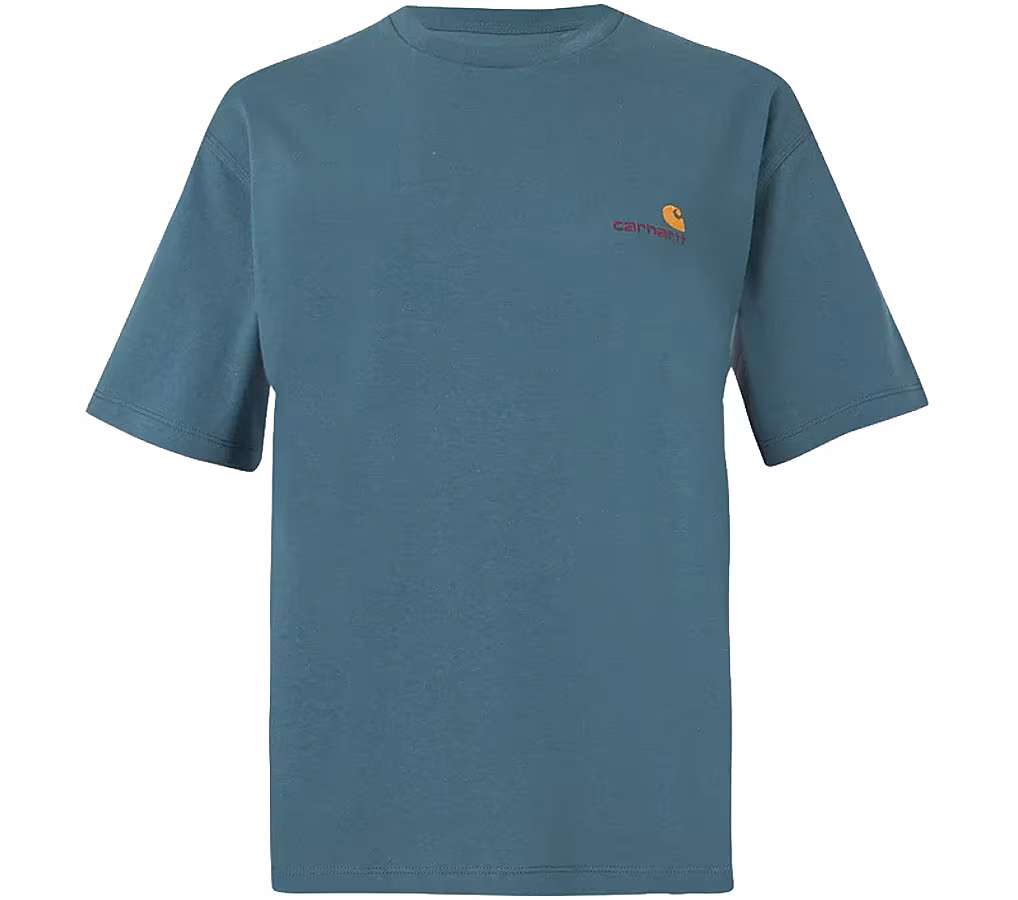 Office-blue-cotton-T-shirt,-Carhartt-WIP