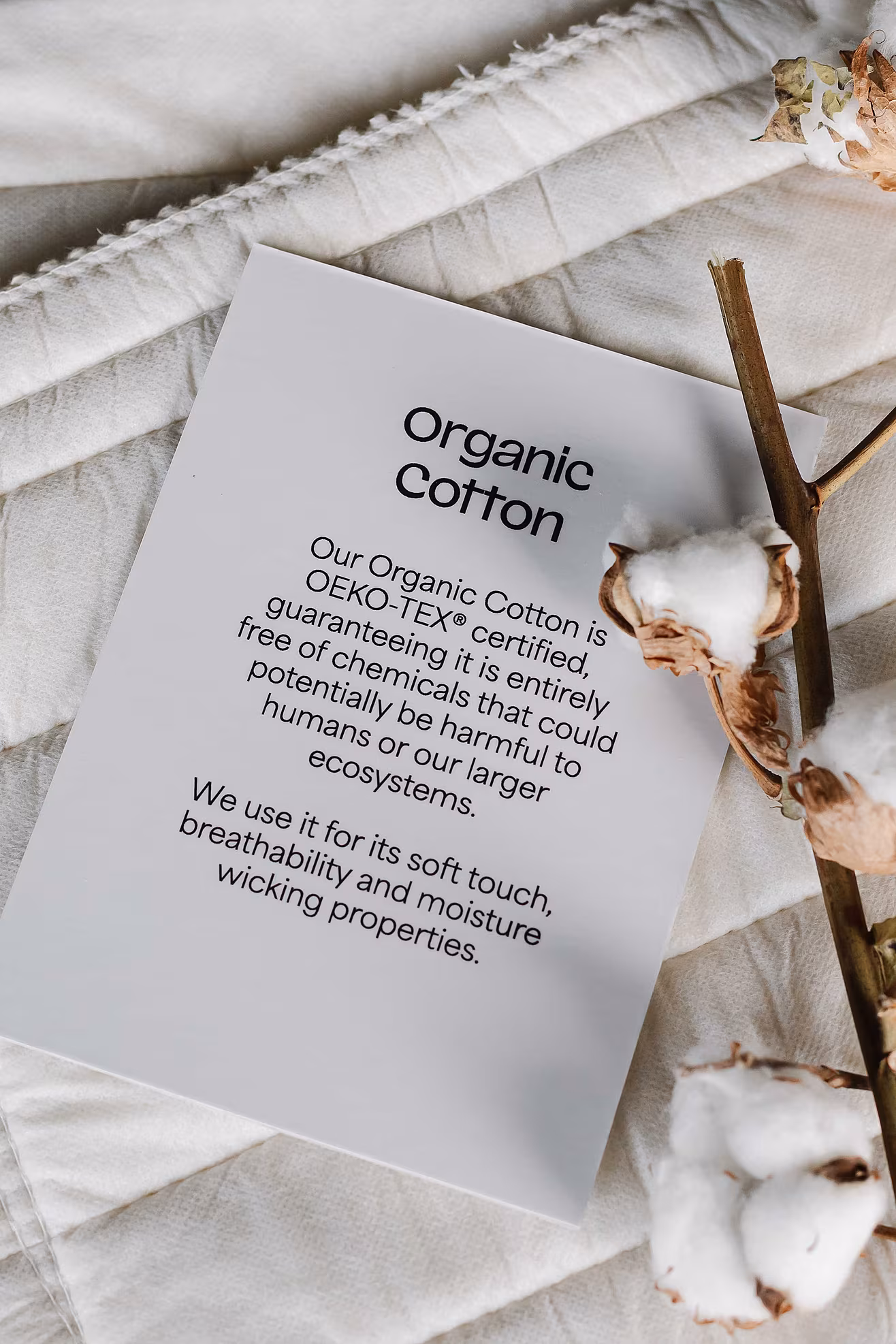 Certified organic cotton is soft, breathable and fully natural (1)
