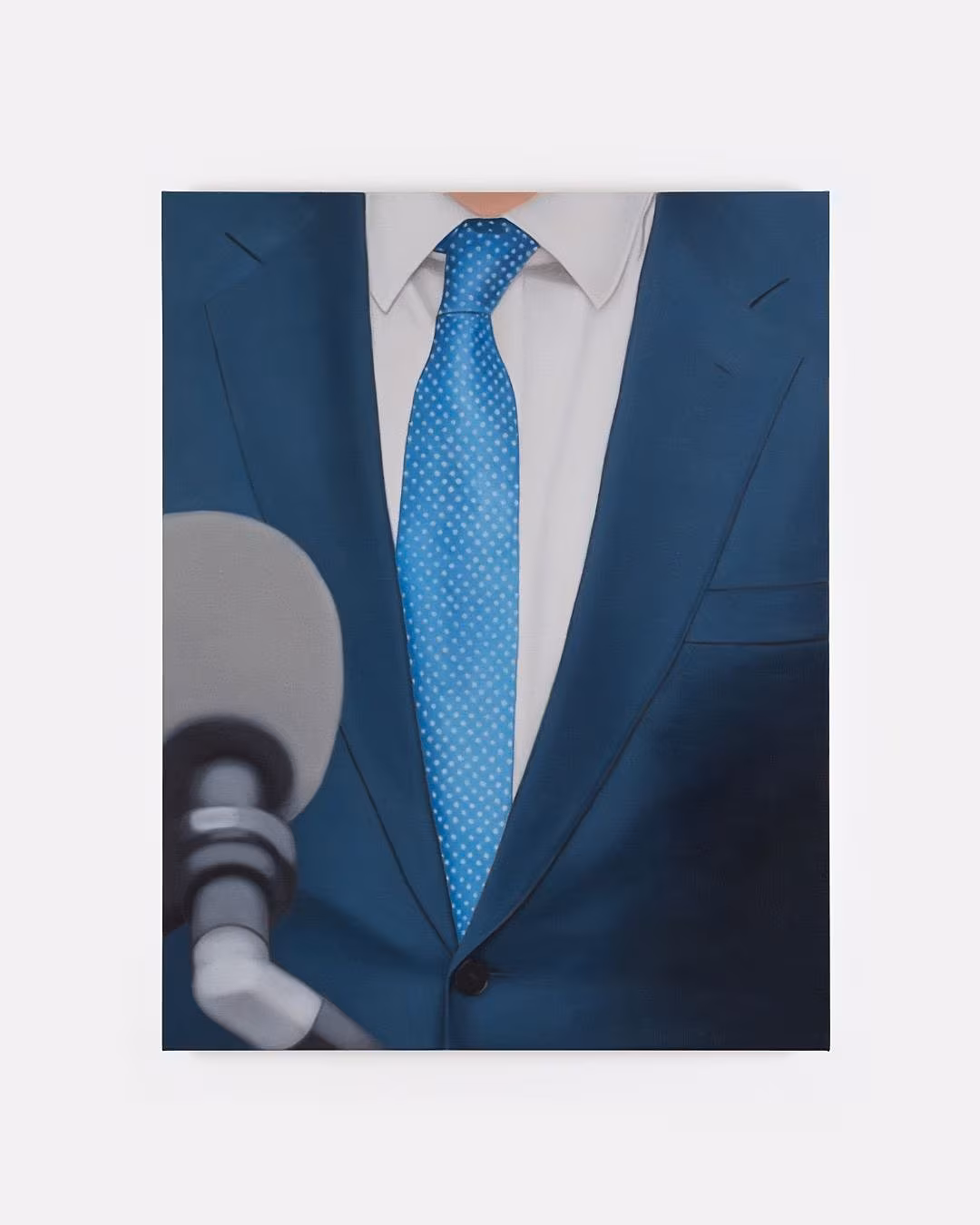 Marcel Vidal, Blue tie, oil on linen